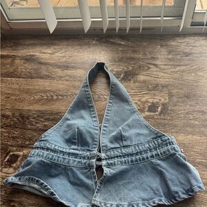 • Denim Halter Top